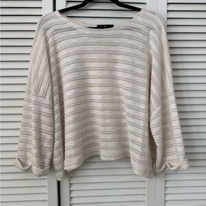 Lulu's Cream Textured Knit Sweater